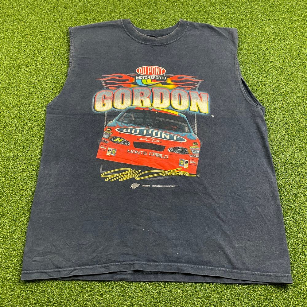 Y2K Nascar Dupont Jeff Gordon Sleeveless Racing Shirt Sz XL